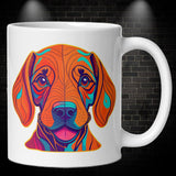 She's Not A What! with Vizsla Style Puppy White Glossy Mug