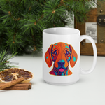 She's Not A What! with Vizsla Style Puppy White Glossy Mug