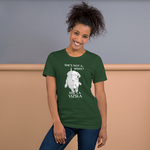 She's Not A What... She's A Vizsla All Around Sports T-shirt (Lt Text)