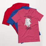 He's Not A What... He's A Vizsla - All Around Sports T-shirt (Dk Text)