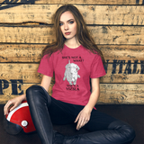 She's Not A What... She's A Vizsla! All Around Sports T-shirt (Dk Text)