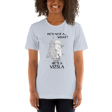 He's Not A What... He's A Vizsla - All Around Sports T-shirt (Dk Text)