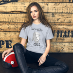 She's Not A What... She's A Vizsla! All Around Sports T-shirt (Dk Text)