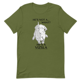 He's Not A What... He's A Vizsla - All Around Sports T-shirt (Dk Text)