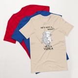 He's Not A What... He's A Vizsla - All Around Sports T-shirt (Dk Text)