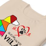 Love is a Sugar Faced Vizsla - All Around Sports T-shirt (Dk Text)