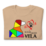 Love is a Sugar Faced Vizsla - All Around Sports T-shirt (Dk Text)