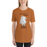 He's Not A What... He's A Vizsla - All Around Sports T-shirt (Dk Text)