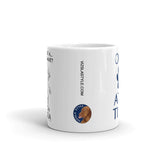 He's not a what? He's a Vizsla line art white 11oz. ceramic mug showing VizslaStyle logo